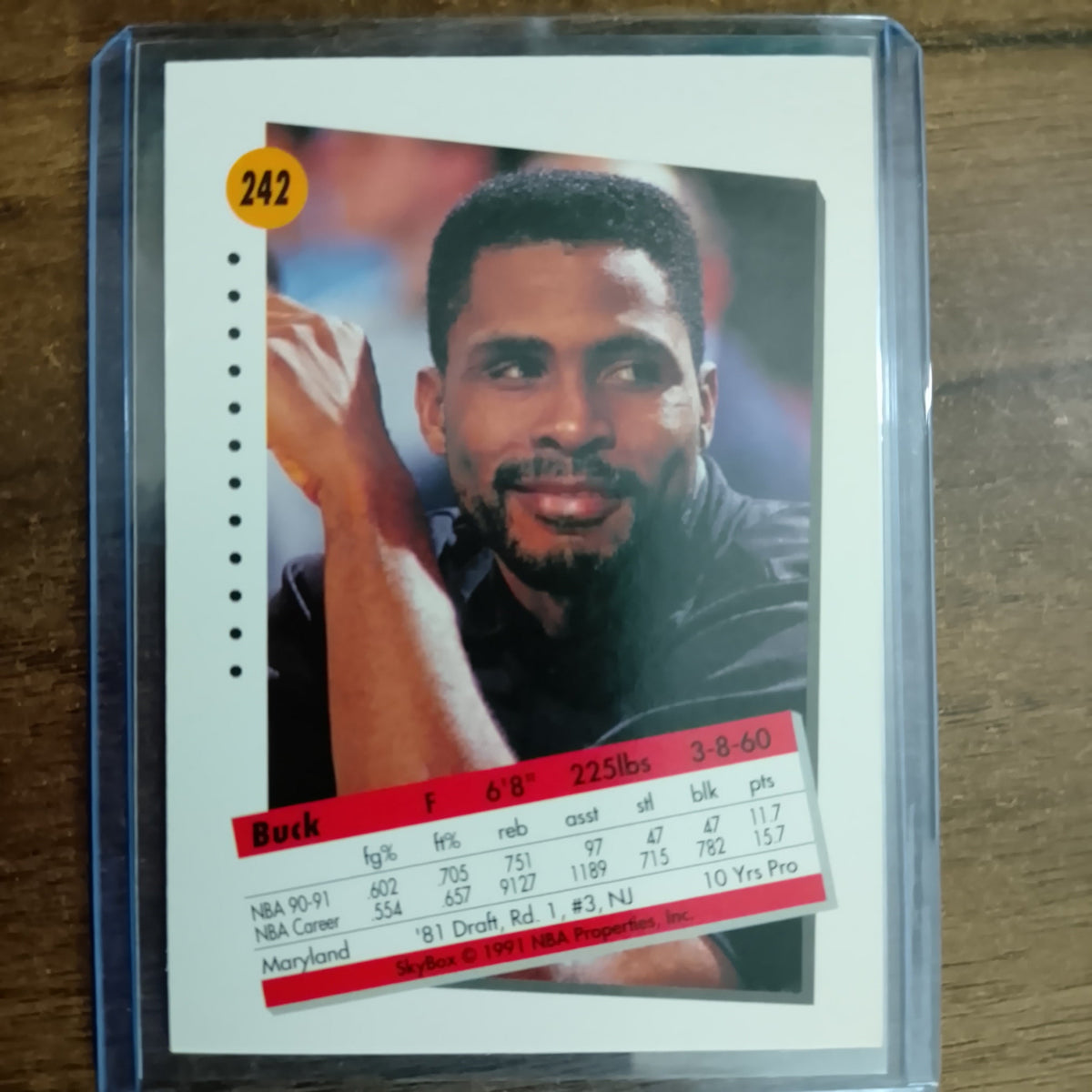 Buck Williams 1991 Skybox #242 NBA Basketball card Portland Trail blazers excellent + sleeved