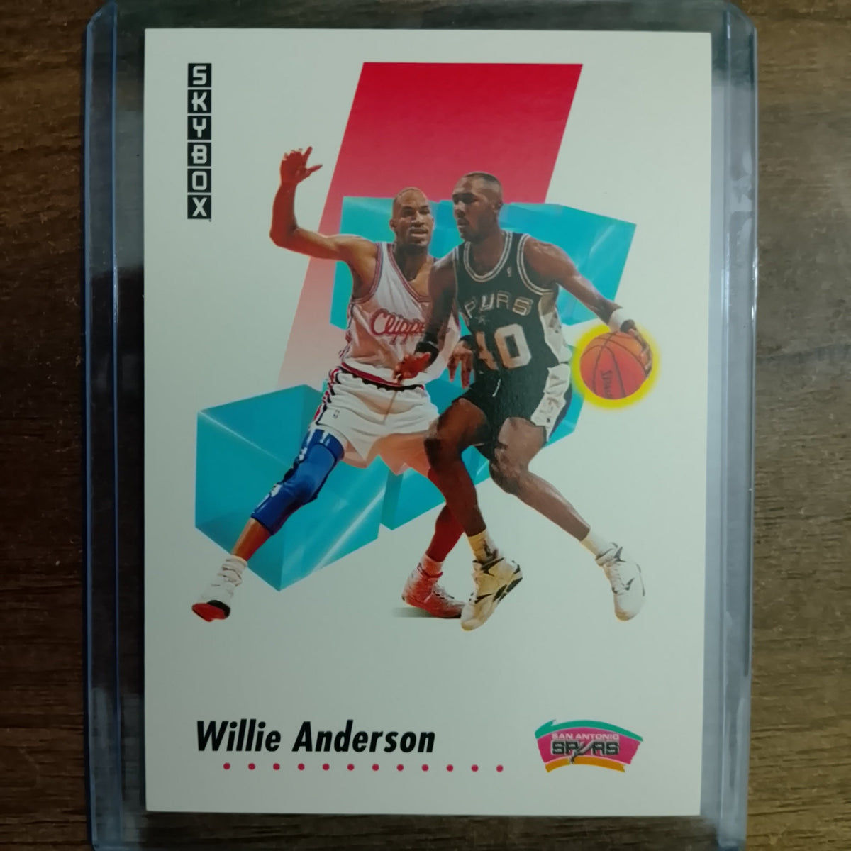 Willie Anderson 1991 Skybox #254 NBA Basketball card San Atonio Spurs excellent + sleeved