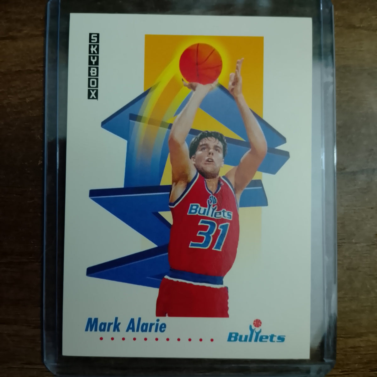 Mark Alarie 1991 Skybox #287 NBA Basketball card Washington Bullets excellent + sleeved