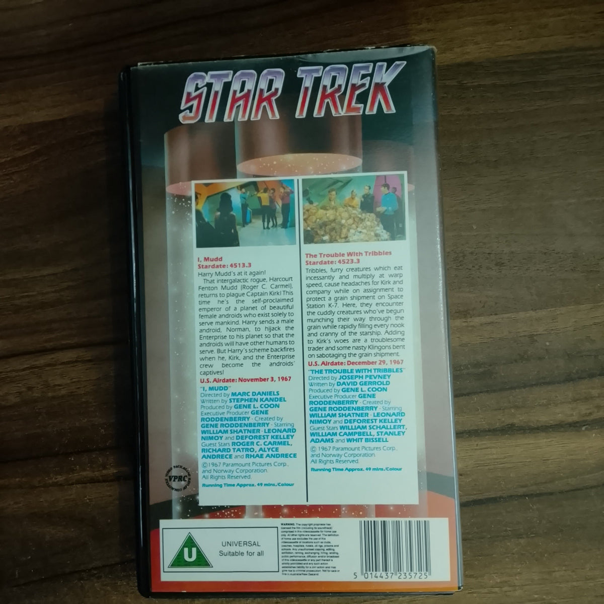 Star Trek CIC Video VHS Cassette episodes 41 & 42 The trouble with Tribbles retro film TV U
