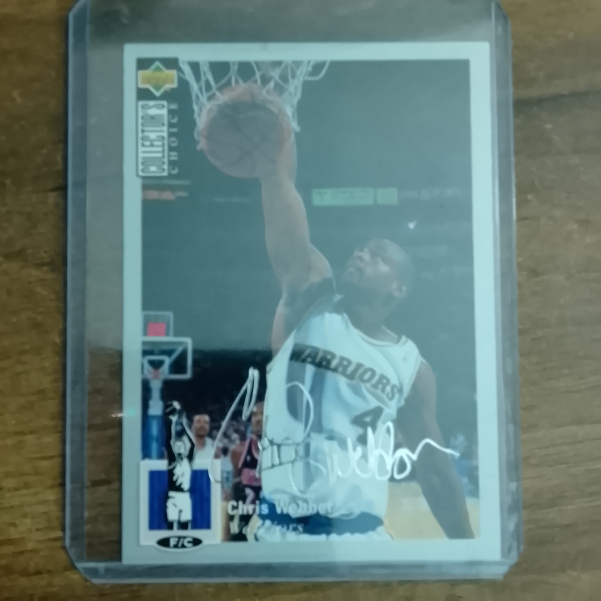 Chris Webber 1994 Upper-Deck silver auto variant #4 NBA Basketball Golden State Warriors excellent sleeved