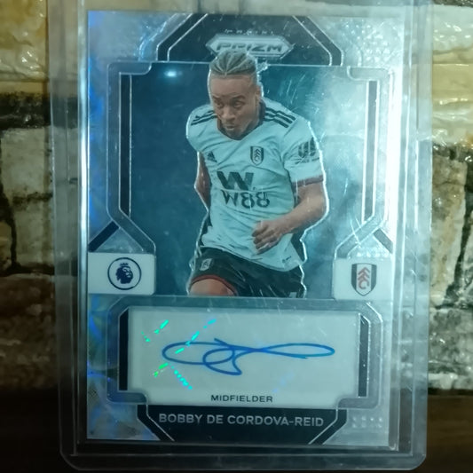 Bobby De Cordova-Reid 2022-23 Panini Prizm premier league Auto S-BDR Fulham excellent/nr mint sleeved