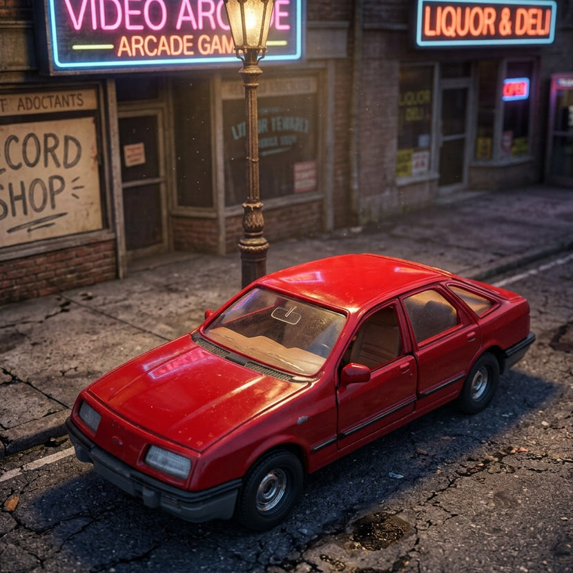 Corgi 1983 Ford Sierra 2.3 Ghia 1:36 scale  red road car diecast model loose vgc 