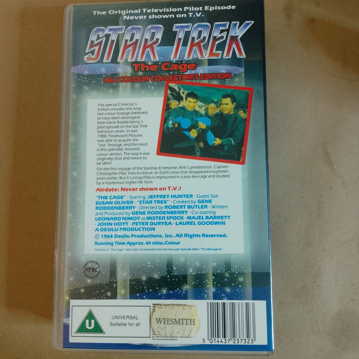 Star Trek Original TV Series CIC Video VHS Cassette episode 1 The Cage coloue edition retro film TV U