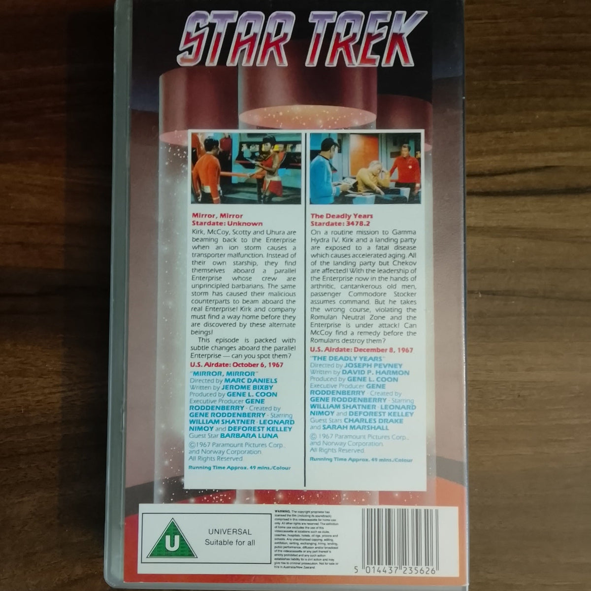 Star Trek The Original tv series CIC Video VHS Cassette episodes 39 & 40 retro film TV U