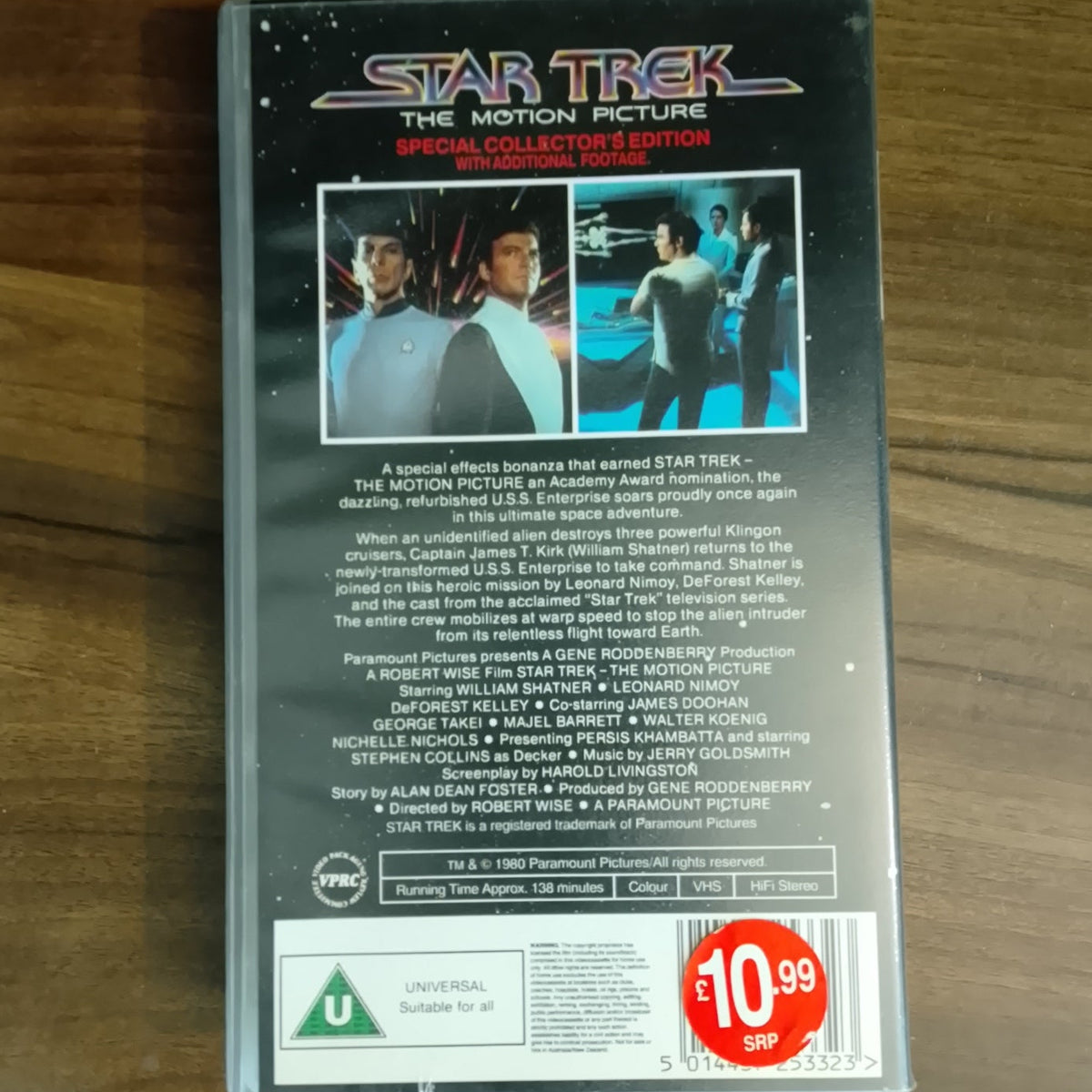 Star Trek The Motion Picture 1980 CIC Video VHS Cassette  retro film TV U