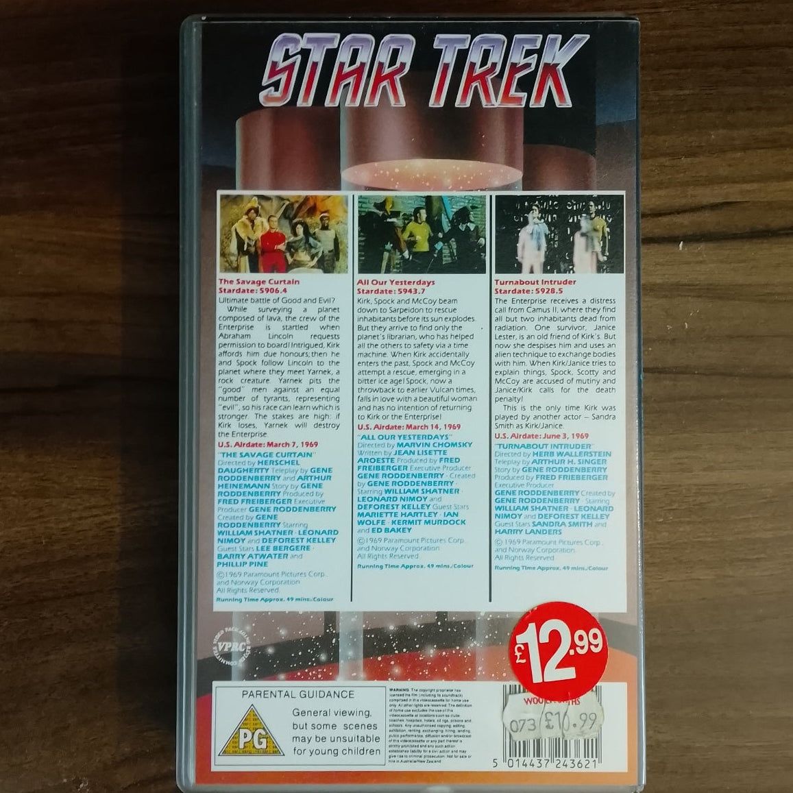 Star Trek The Original TV Series CIC Video VHS Episodes 77,78 &79 the savage curtain retro film TV PG