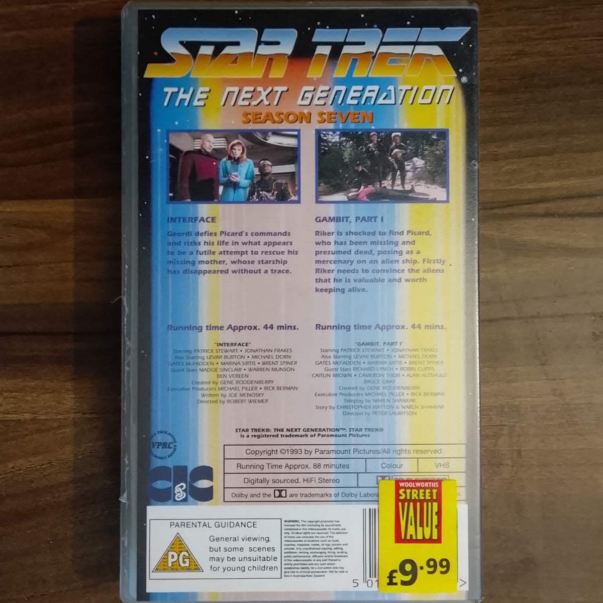 Star Trek The Next Generation Video VHS Cassette 78 Interface retro film TV PG
