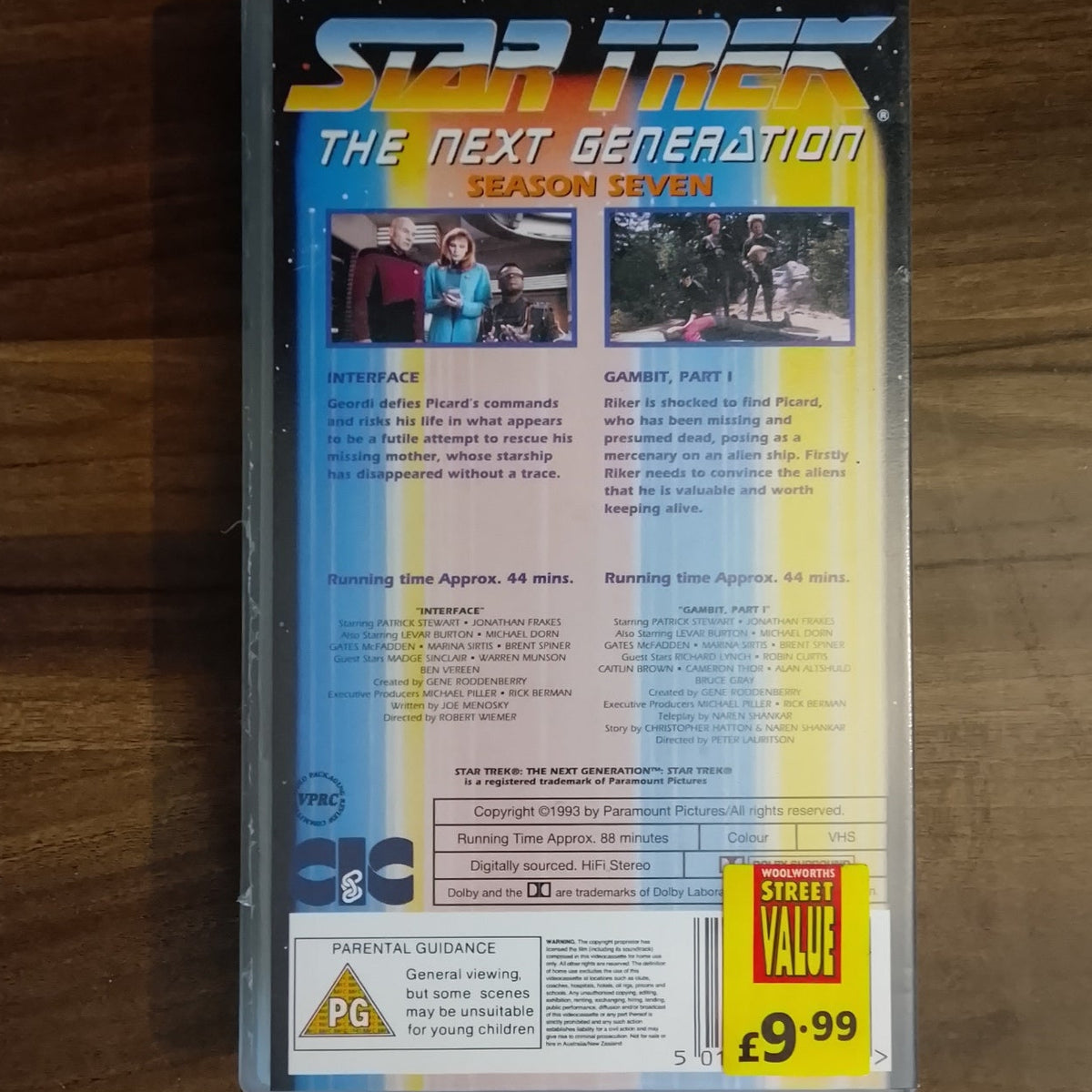 Star Trek The Original TV Series Video VHS Cassette Episodes 61 & 62 spock's brain retro film TV PG