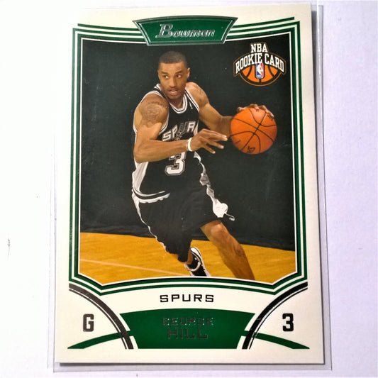 George Hill 2008 Topps Bowman NBA Basketball Rookie-Karte VGC Sleeved San Antonio Spurs