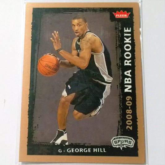 George Hill Fleer 2008-09 NBA Basketball Rookie Karte San Antonio Spurs mit schönen Ärmeln