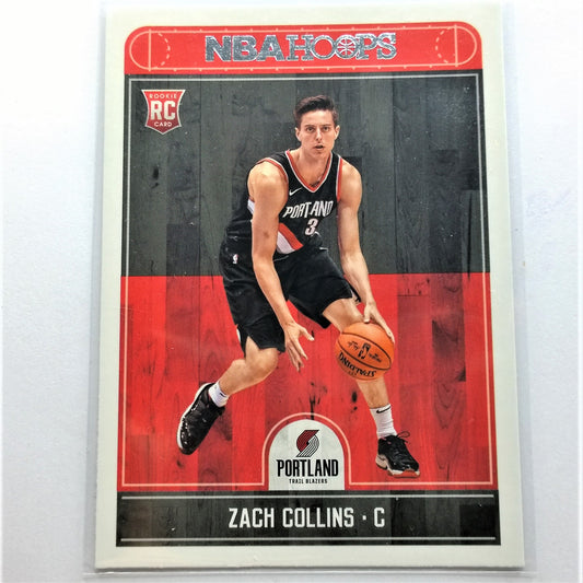 Zach Collins 2017-18 Panini NBA Hoops #260 Basketball-Rookie-Karte Portland Trail Blazers Mint mit Ärmeln