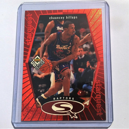 Chauncey Billups 1998 Upper-Deck Basketball-Karte SQ26 StarQuest Seltene rote Folie Toronto Raptors