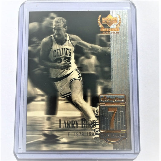 Larry Bird 1999 Upper Deck Century Legends #7 Top 50 Spieler NBA Basketballkarte Mint Sleeved