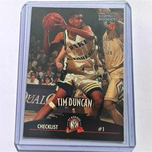 Tim Duncan 1997 The Score Board Basketball Rookies #61 Wake Forest San Antonio Spurs Rookie vgc ärmellos