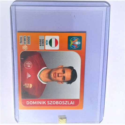 Dominik Szoboszlai Panini Euro 2020 Fußballaufkleber #640 Orange Ungarn Mint Sleeved