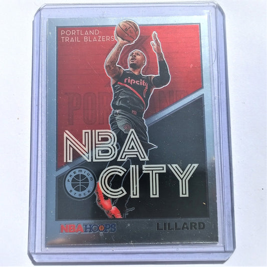 Damian Lillard 2019-20 #6 NBA Hoops premium basket card NBA City Portland Trail Blazers mint sleeved