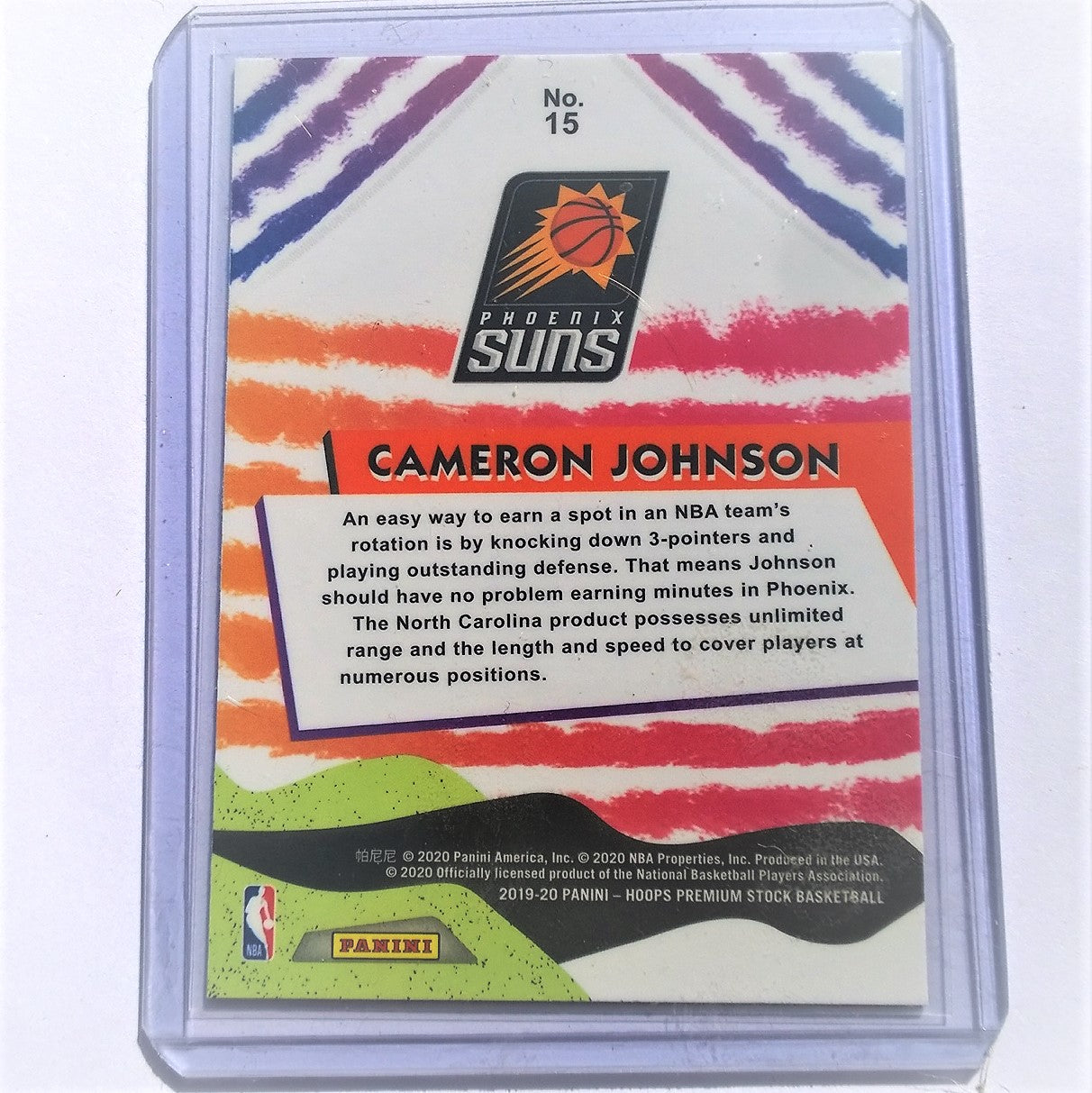 Cameron Johnson 2020 Panini Hoops Premium Stock basketball we got next rookie card Phoenix Suns mint sleeved