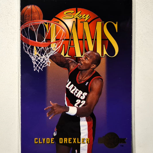 Clyde Drexler 1995 Skybox Sky Slams #304 NBA Basketball Portland Trail Blazers Excellent