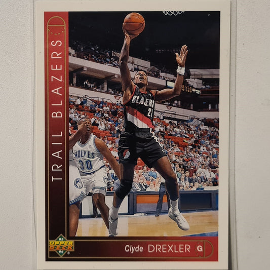 Clyde Drexler 1993 Upper-Deck #90 NBA Basketball Portland Trail Blazers Excellent