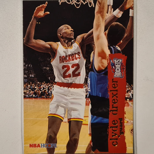 Clyde Drexler 1995 NBA Hoops #60 NBA Basketball Houston Rockets Excellent