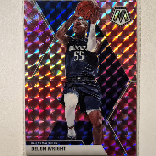 Delon Wright 2019-20 Panini Mosaic pink prizm  #84 NBA Basketball Dallas Mavericks mint Sleeved