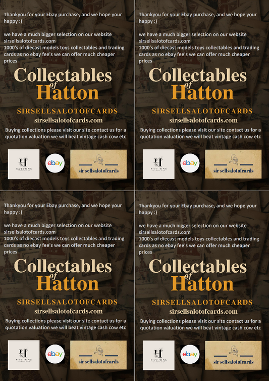 bulk stock purchase reserved for collectables of Hattons ebay store