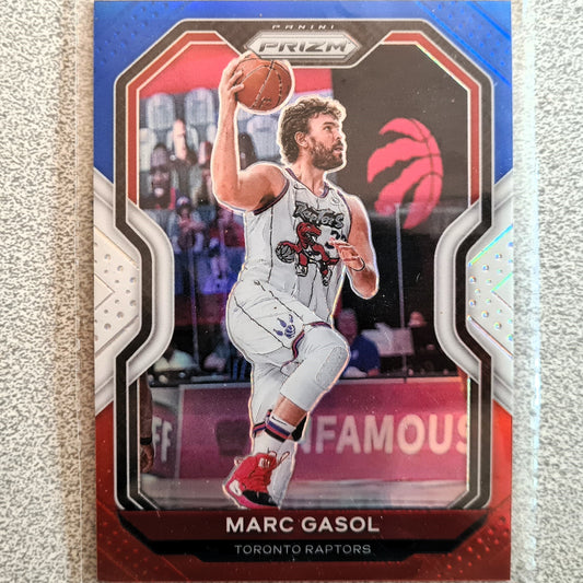 Marc Gasol 2020-21 Panini Prizm red white blue variant #206 NBA Basketball Toronto Raptors excellent