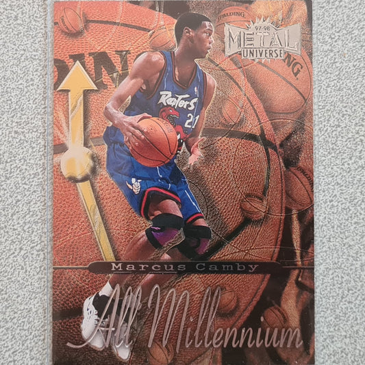 Marcus Camby 1998 Fleer metal universe all millennium 6 of 20am NBA Basketball Toronto Raptors excellent