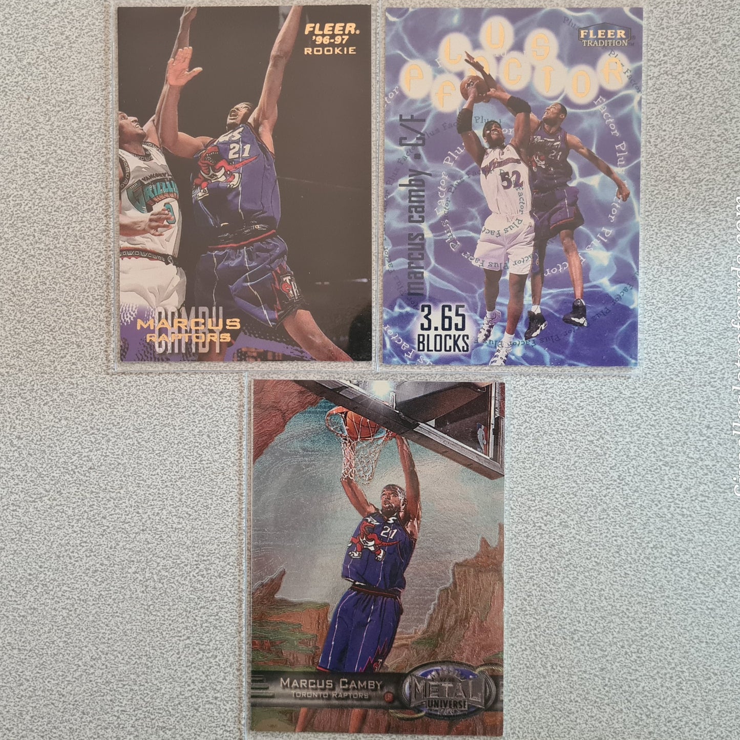 Marcus Camby NBA Basketball cards Toronto Raptors rookie & inserts vgc